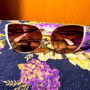 Funky White Accent Sunglasses